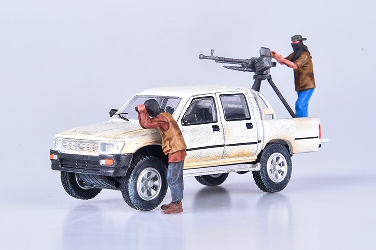 1 / 72 armed pickup truck + dshk heavy machine gun Middle East War Off road vehicle model products Collection model 1 / 72 armed pickup truck + dshk heavy machine gun Middle East War Off road vehicle model products Collection model