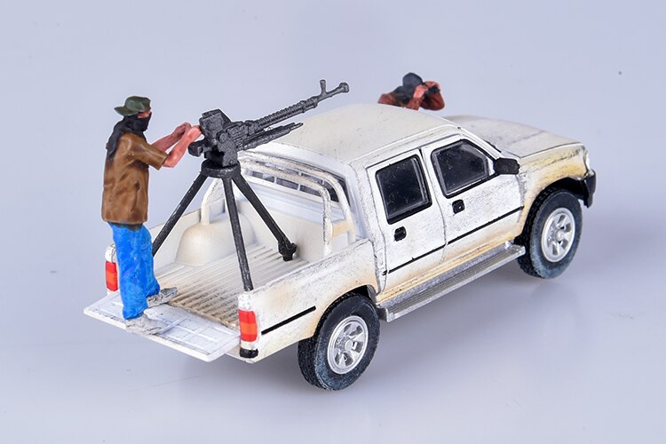 1 / 72 armed pickup truck + dshk heavy machine gun Middle East War Off road vehicle model products Collection model 1 / 72 armed pickup truck + dshk heavy machine gun Middle East War Off road vehicle model products Collection model