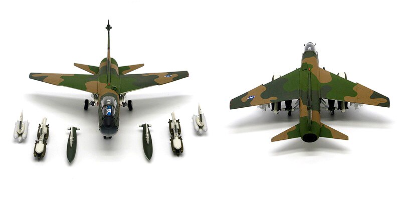 Fine 1 / 72 USAF a-7d fighter Vietnam war Alloy collection model With display bracket Fine 1 / 72 USAF a-7d fighter Vietnam war Alloy collection model With display bracket
