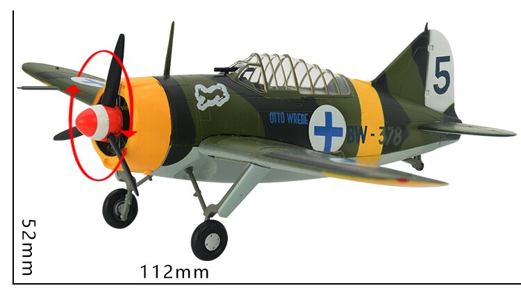 1 / 72 Finnish f2a-3 fighter model Trumpeter 36383 Finished product model