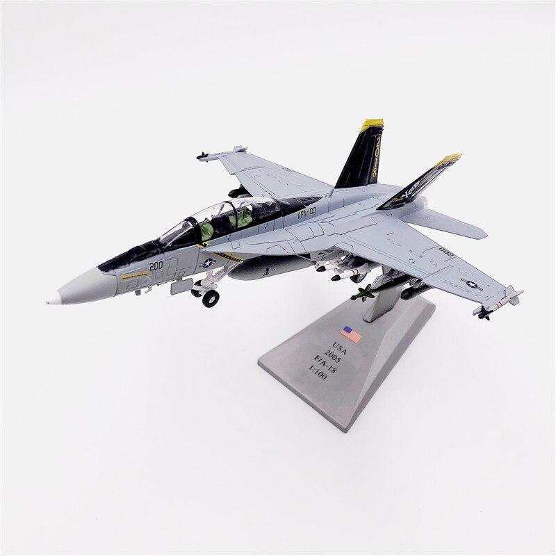 Special Offer 1:100 U.S. Navy F/A-18F fighter Pirate Flag Squadron 75th Anniversary Alloy Collection