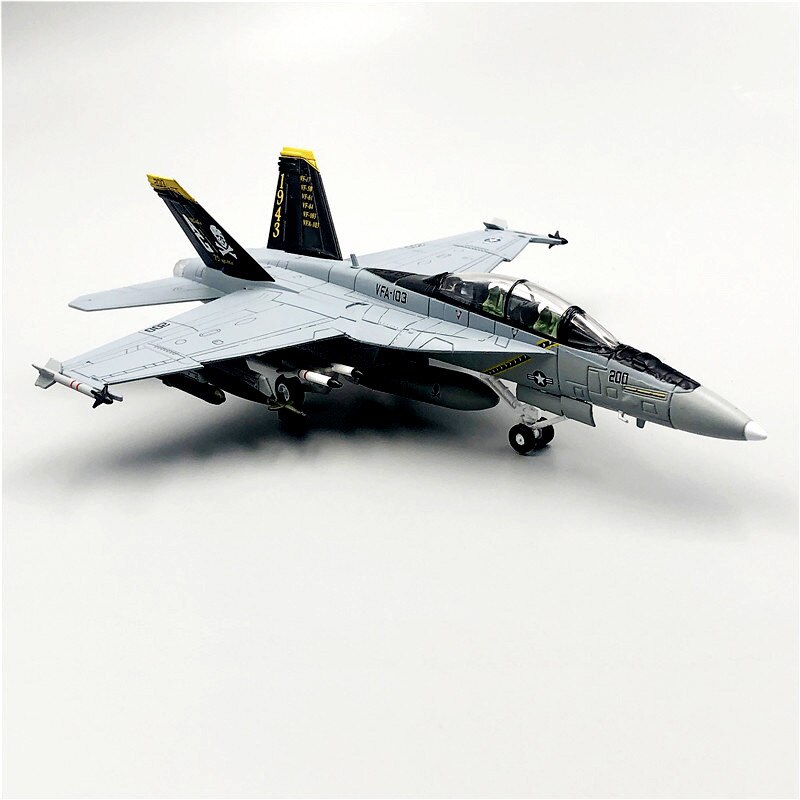 Special Offer 1:100 U.S. Navy F/A-18F fighter Pirate Flag Squadron 75th Anniversary Alloy Collection