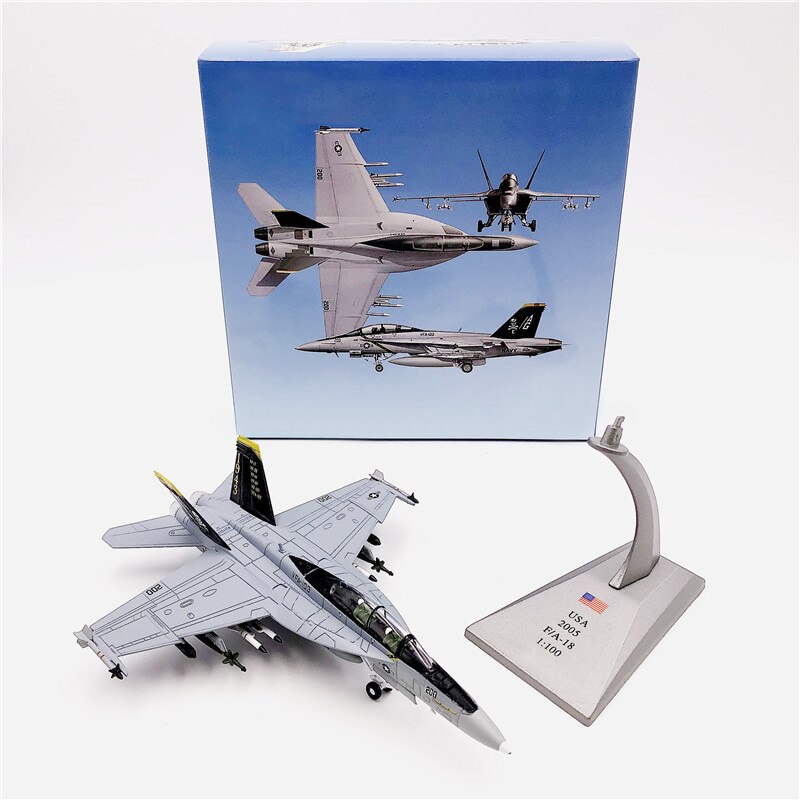 Special Offer 1:100 U.S. Navy F/A-18F fighter Pirate Flag Squadron 75th Anniversary Alloy Collection