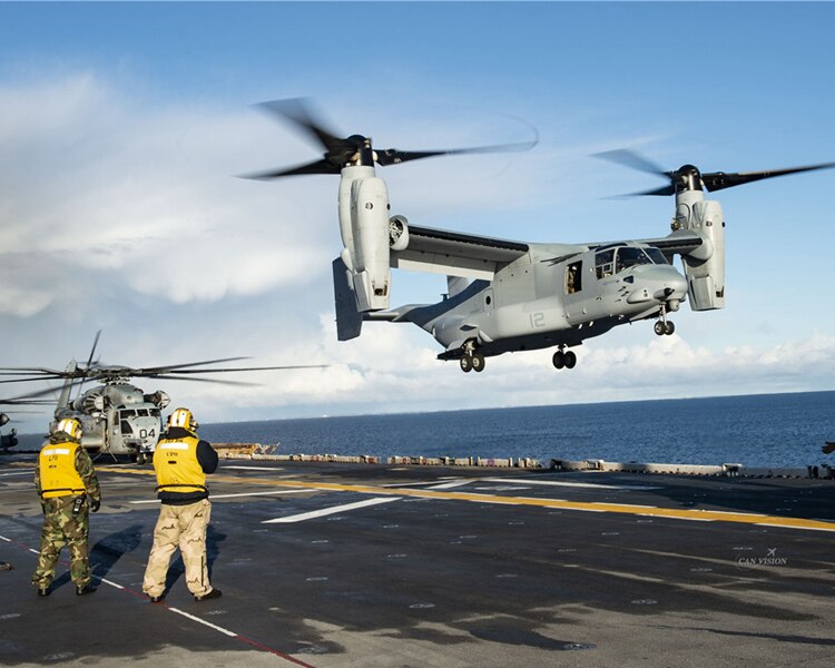 1 / 150 US V22 tilt rotor aircraft Body length 12cm Alloy aircraft model Finished product collection model