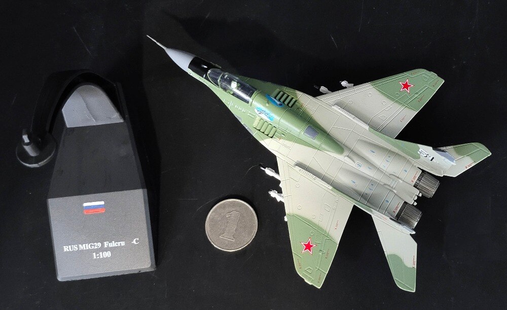 Special Offer 1/100 Russian Air Force MIG-29 Fulcrum fighter model Collection model of alloy products