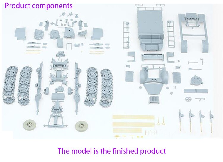 Fine 1/72 German sd.kfz 7 / 1 half track 36 antiaircraft gun Side skirt open configuration Collection model Fine 1/72 German sd.kfz 7 / 1 half track 36 antiaircraft gun Side skirt open configuration Collection model
