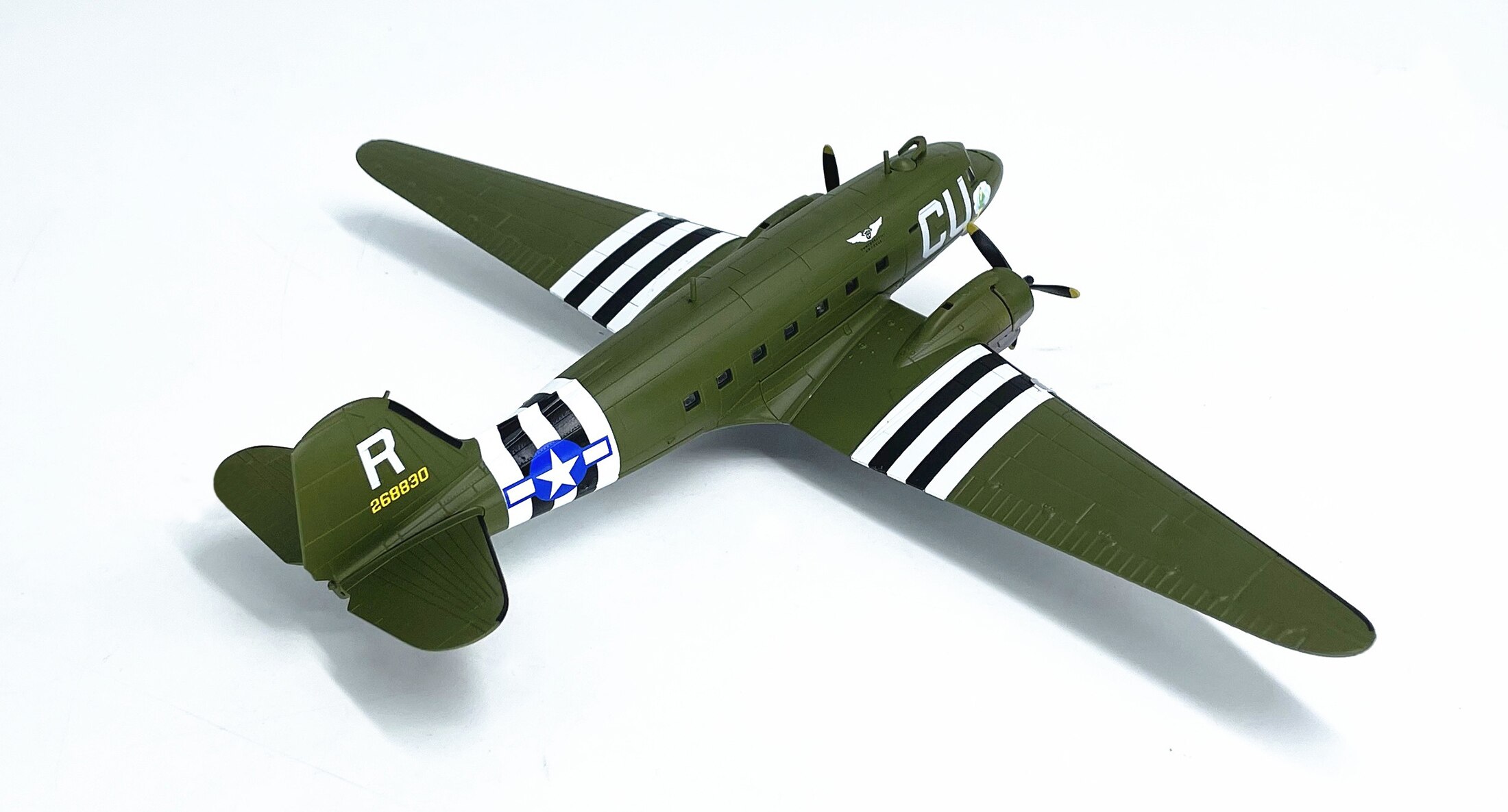 1: 100 World War II US C47 transport aircraft model Battle of Normandy Cu L4 Static alloy collection model