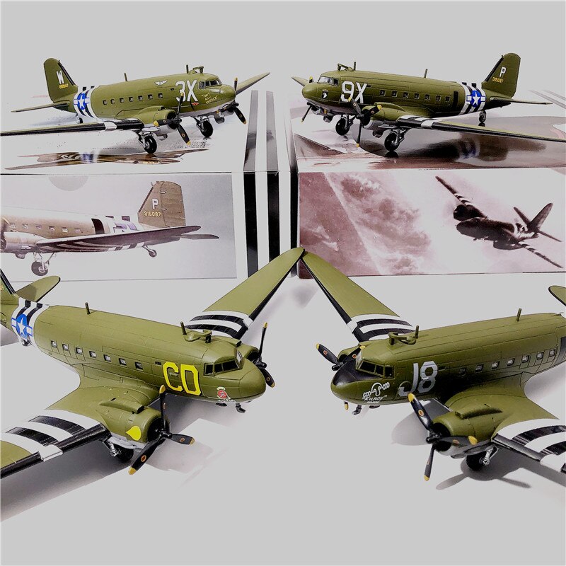 1:100 C47 transport aircraft World War II US 101 Airborne Division Alloy model 75th Anniversary of the Battle of Normandy