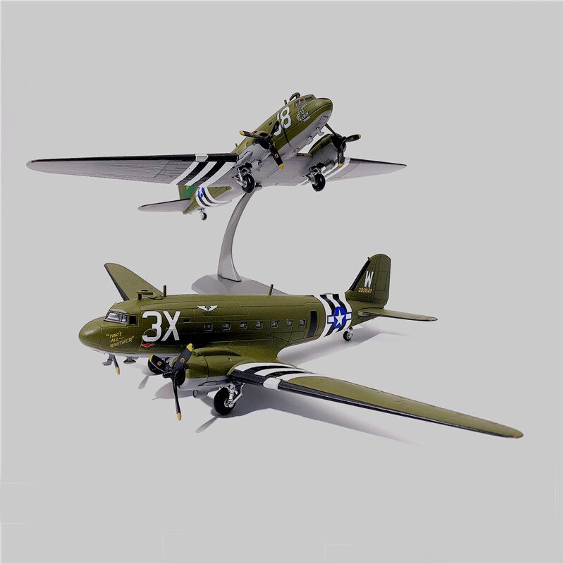 1:100 C47 transport aircraft World War II US 101 Airborne Division Alloy model 75th Anniversary of the Battle of Normandy