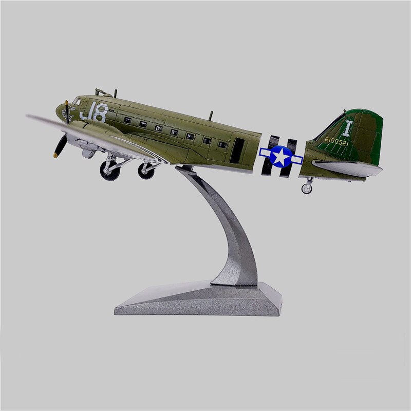 1:100 C47 transport aircraft World War II US 101 Airborne Division Alloy model 75th Anniversary of the Battle of Normandy