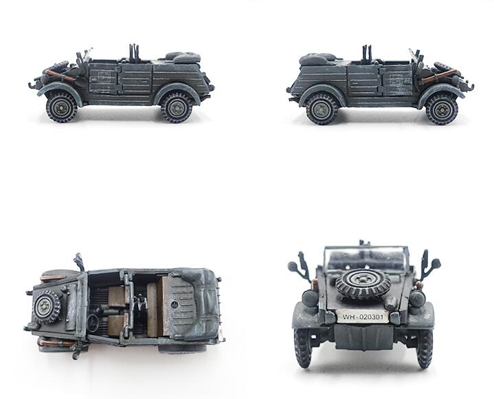 fine 1/72 82 command vehicle + Half Track motorcycle German national defense force Second Armored Division P0350