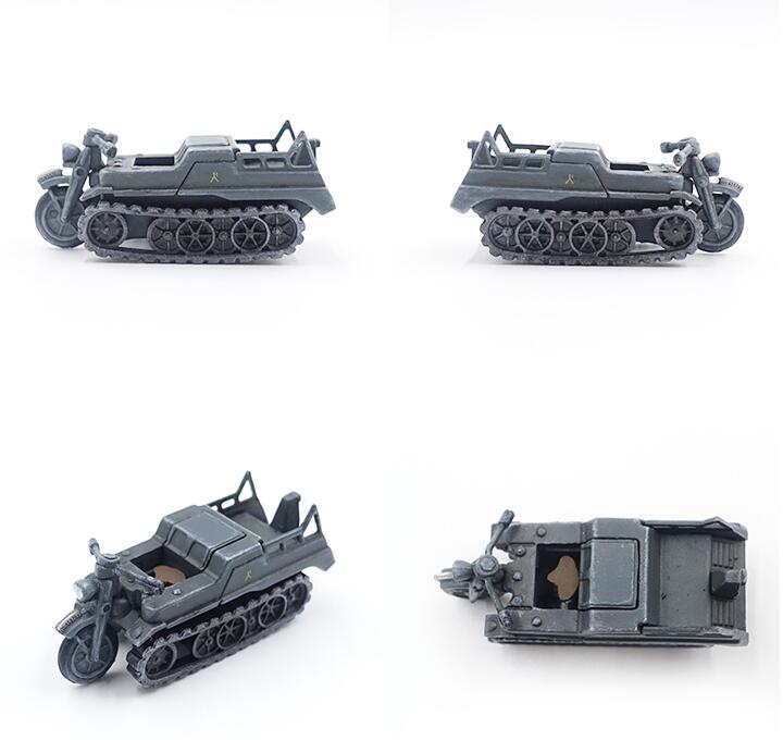 fine 1/72 82 command vehicle + Half Track motorcycle German national defense force Second Armored Division P0350