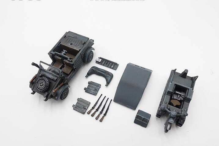 fine 1/72 82 command vehicle + Half Track motorcycle German national defense force Second Armored Division P0350