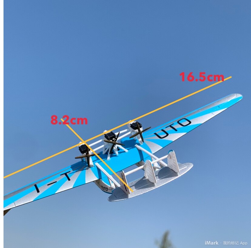 Rare Italian 1:200 s.66 propeller catamaran seaplane model Alloy finished product collection model