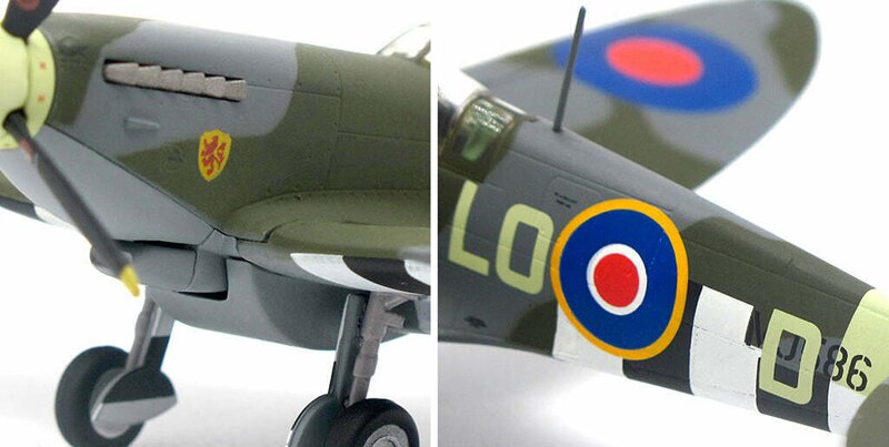 1 / 72 World War II British Air Force fighter Pierre Clostermann Alloy collection model With bracket