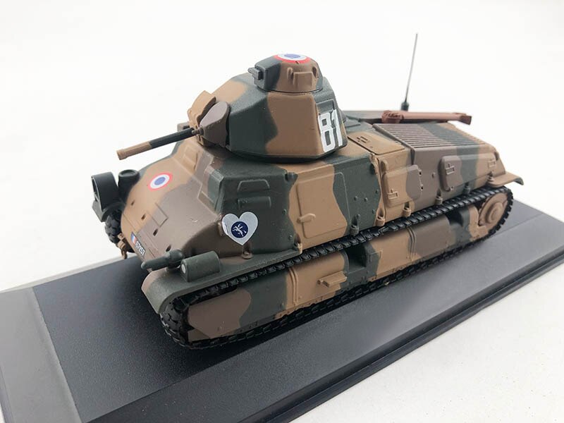 Rare 1 / 43 World War II French S-35 medium tank 1940 Alloy tank model Collection model
