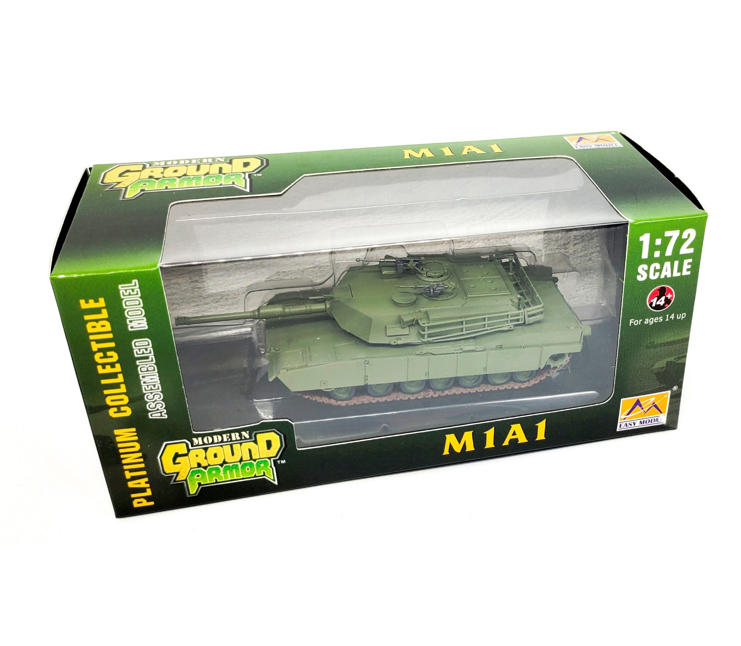 1: 72 US Army m1a1 main battle tank model Green coating Simulation pendulum product 35028 1: 72 US Army m1a1 main battle tank model Green coating Simulation pendulum product 35028