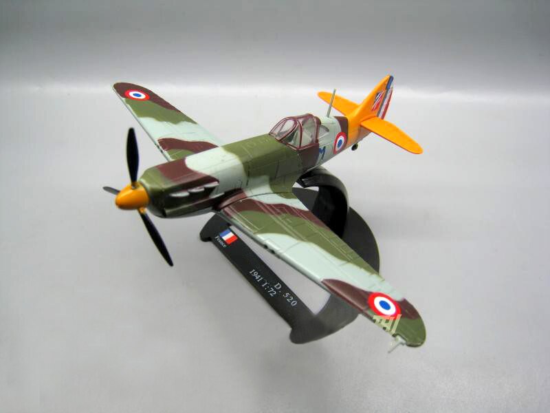 1 / 72 World War II French d520 combat model Alloy collection model