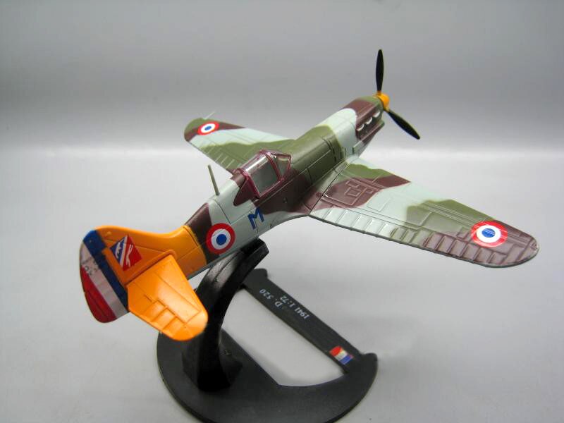 1 / 72 World War II French d520 combat model Alloy collection model