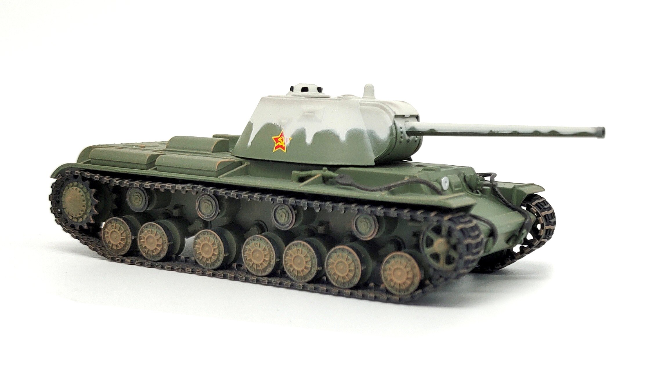 1: 72 Soviet Kv3 heavy tank Simulation model Static finished decoration with display box 1: 72 Soviet Kv3 heavy tank Simulation model Static finished decoration with display box