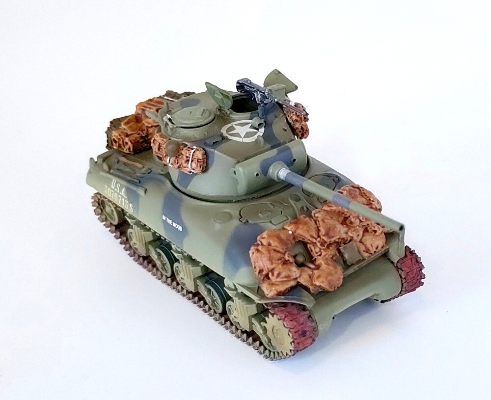 fine1:72 World War II America M4a3e8 tank M4A1 Sherman MK tank model Finished products collection ornaments