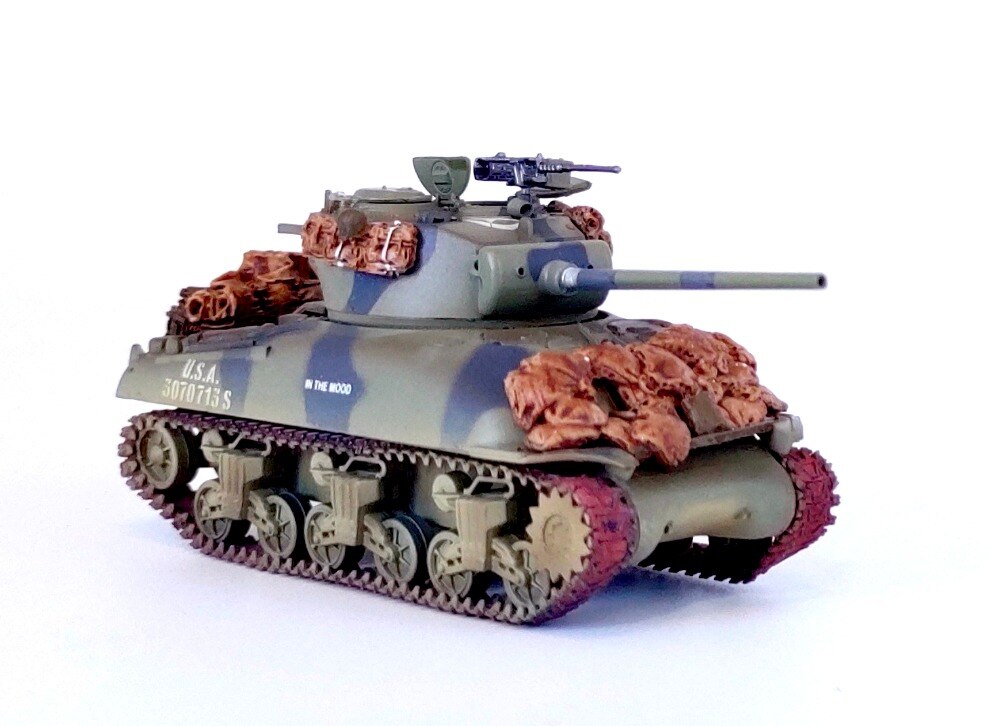 fine1:72 World War II America M4a3e8 tank M4A1 Sherman MK tank model Finished products collection ornaments