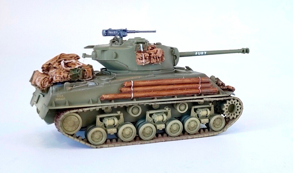 fine1:72 World War II America M4a3e8 tank M4A1 Sherman MK tank model Finished products collection ornaments