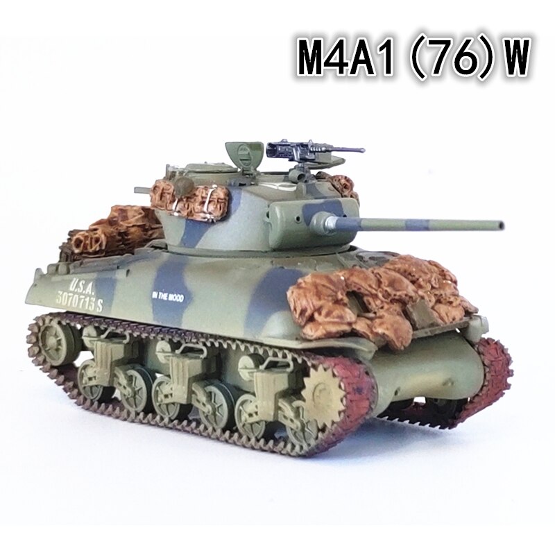 fine1:72 World War II America M4a3e8 tank M4A1 Sherman MK tank model Finished products collection ornaments