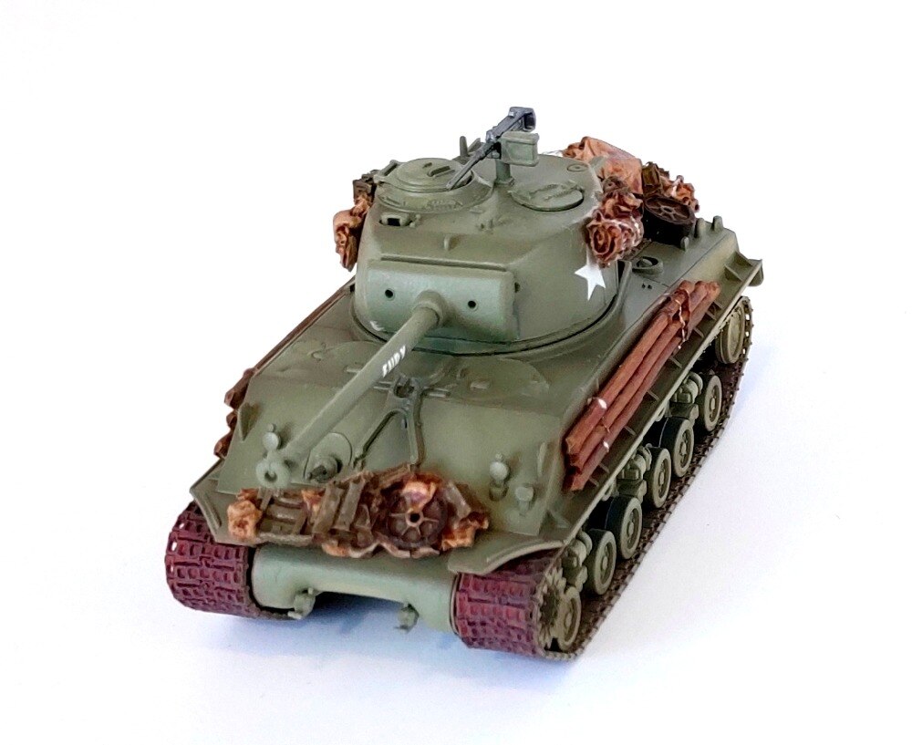 fine1:72 World War II America M4a3e8 tank M4A1 Sherman MK tank model Finished products collection ornaments