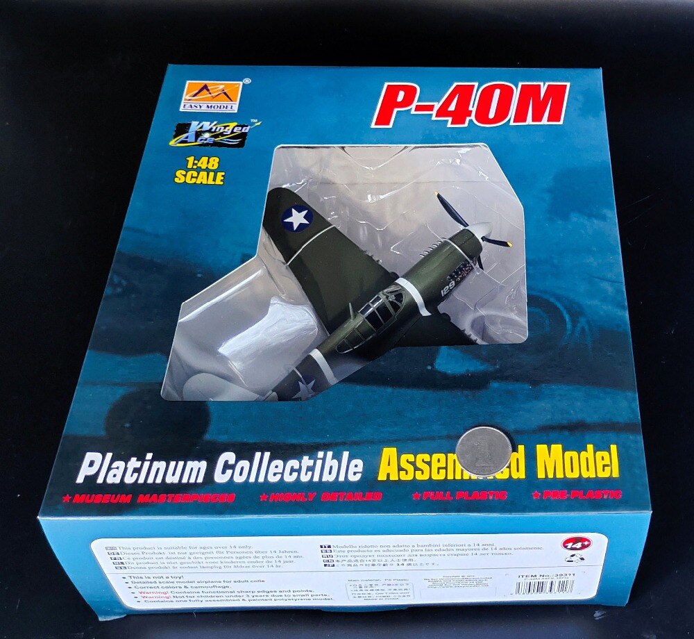 1:48 World War II U.S. p-40m fighter model Finished product simulation model 39311 1:48 World War II U.S. p-40m fighter model Finished product simulation model 39311