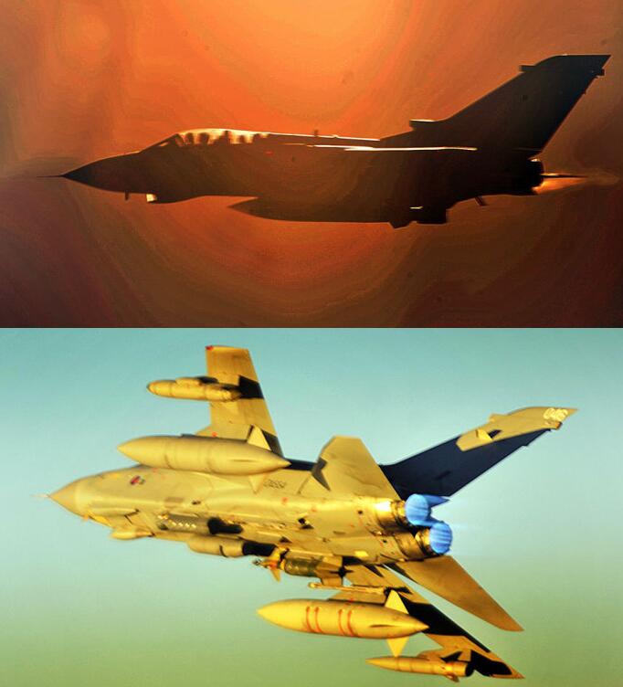 1 / 100 RAF GR4 fighter model Alloy simulation fighter static finished product