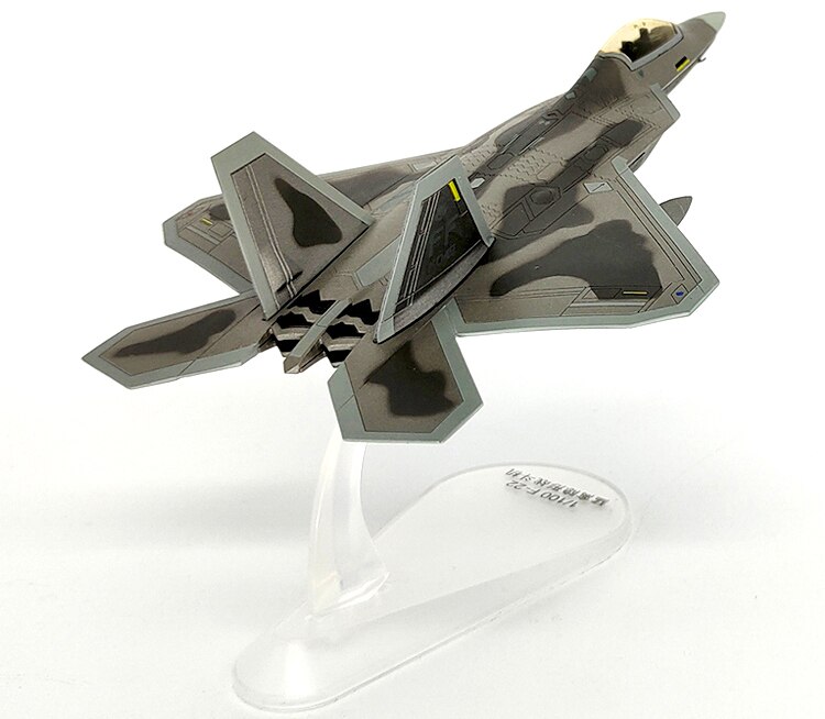 1:100 US Air Force F22 stealth fighter Alloy aircraft model Static simulation ornament 1:100 US Air Force F22 stealth fighter Alloy aircraft model Static simulation ornament