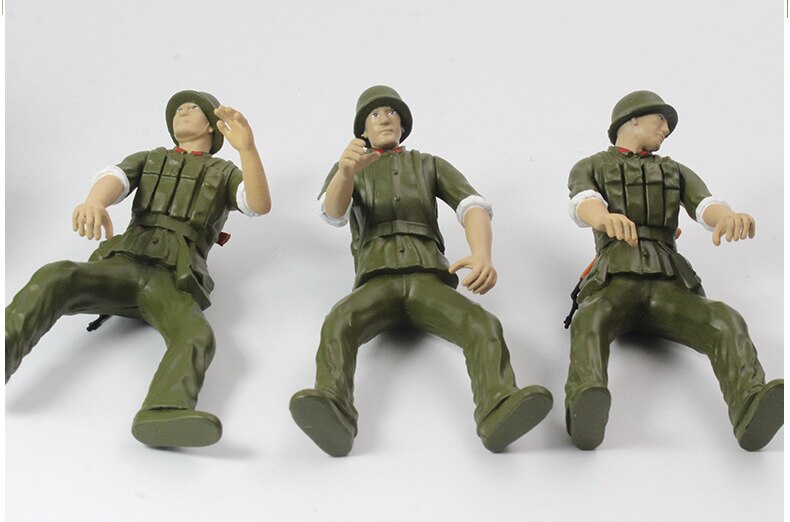 1:18 Trailer Chinese 63 type 107 mm towed Rocket + soldier man model Alloy collection model Ornament