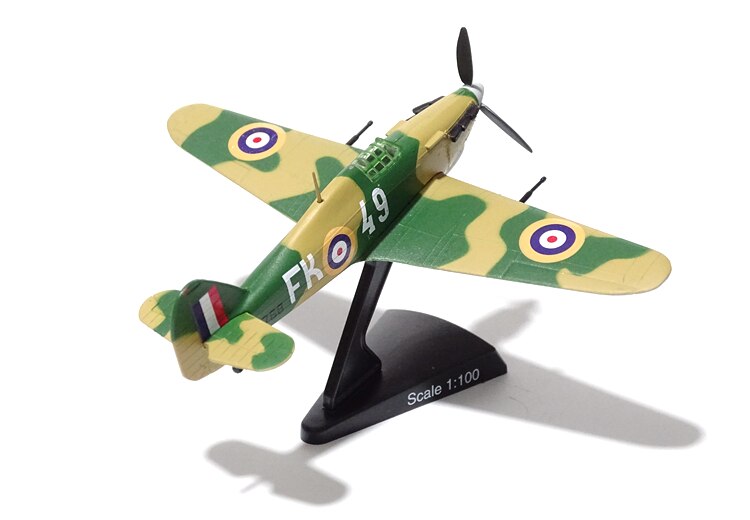 1 / 100 World War II British hurricane Mk II aircraft model Alloy aircraft model Collect ornaments 1 / 100 World War II British hurricane Mk II aircraft model Alloy aircraft model Collect ornaments
