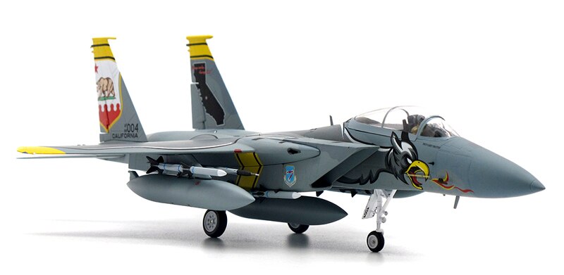 Fine 1 / 72 USAF f-15c fighter Griffins, 75th anniversary painting of 84-0004 squadron 144th FW Alloy collection model