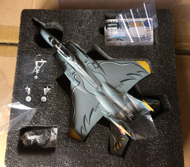 Fine 1 / 72 USAF f-15c fighter Griffins, 75th anniversary painting of 84-0004 squadron 144th FW Alloy collection model