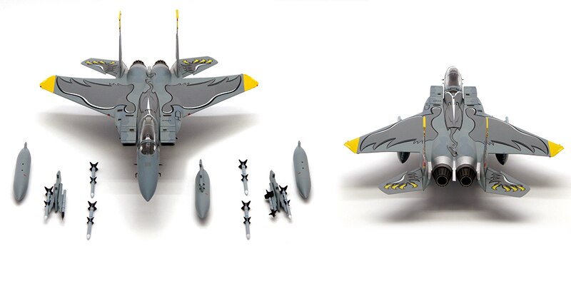 Fine 1 / 72 USAF f-15c fighter Griffins, 75th anniversary painting of 84-0004 squadron 144th FW Alloy collection model