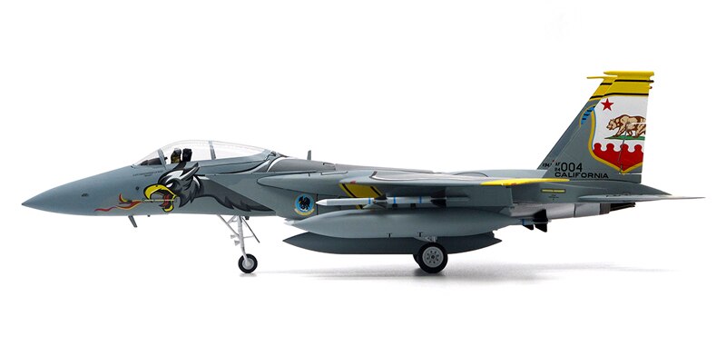 Fine 1 / 72 USAF f-15c fighter Griffins, 75th anniversary painting of 84-0004 squadron 144th FW Alloy collection model