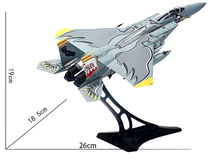 Fine 1 / 72 USAF f-15c fighter Griffins, 75th anniversary painting of 84-0004 squadron 144th FW Alloy collection model