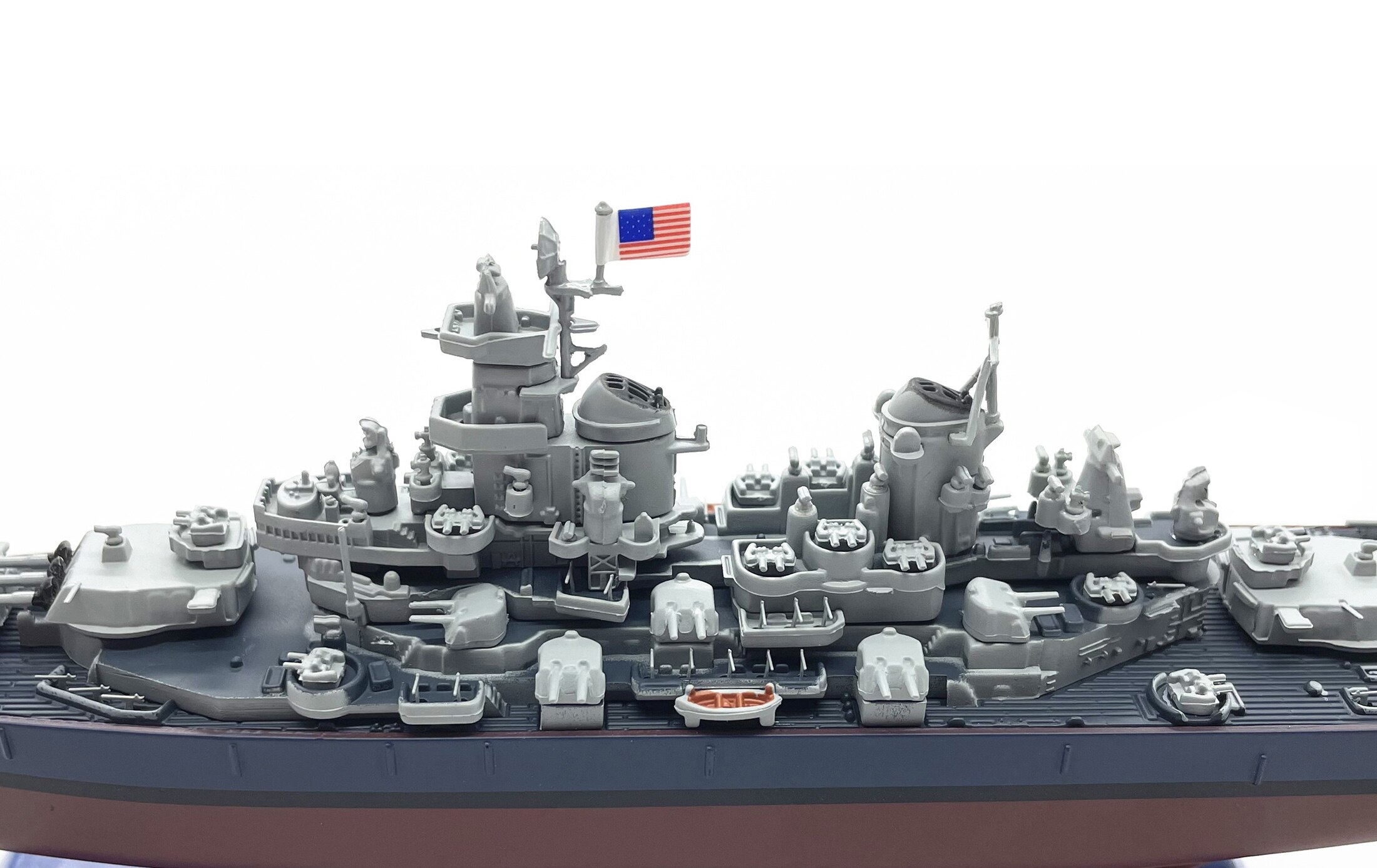 1: 1000 World War II USS New Jersey bb-62 Alloy finished product model Simulated pendulum