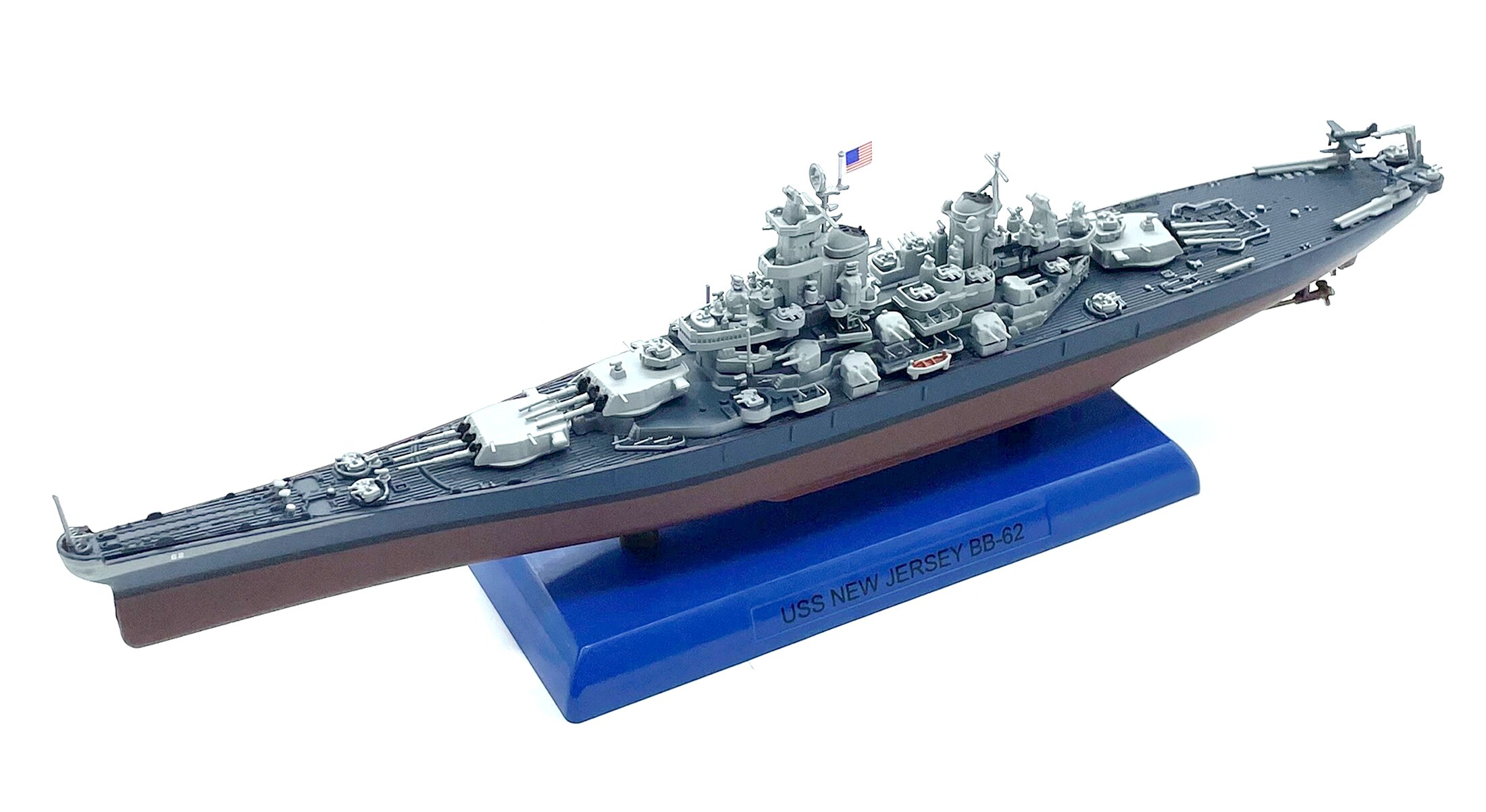 1: 1000 World War II USS New Jersey bb-62 Alloy finished product model Simulated pendulum