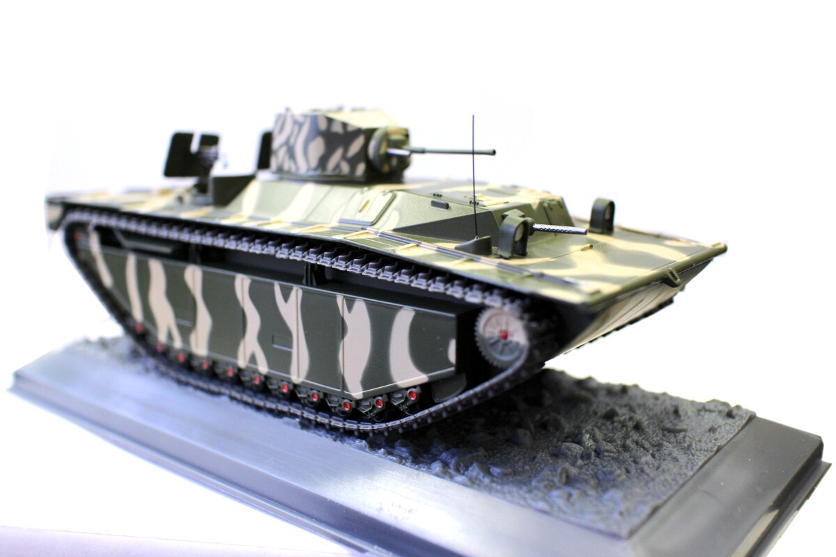 Rare 1 / 43 LVT (a) - 1 Peleliu 1944 World War II Armored amphibious vehicle Alloy collection model