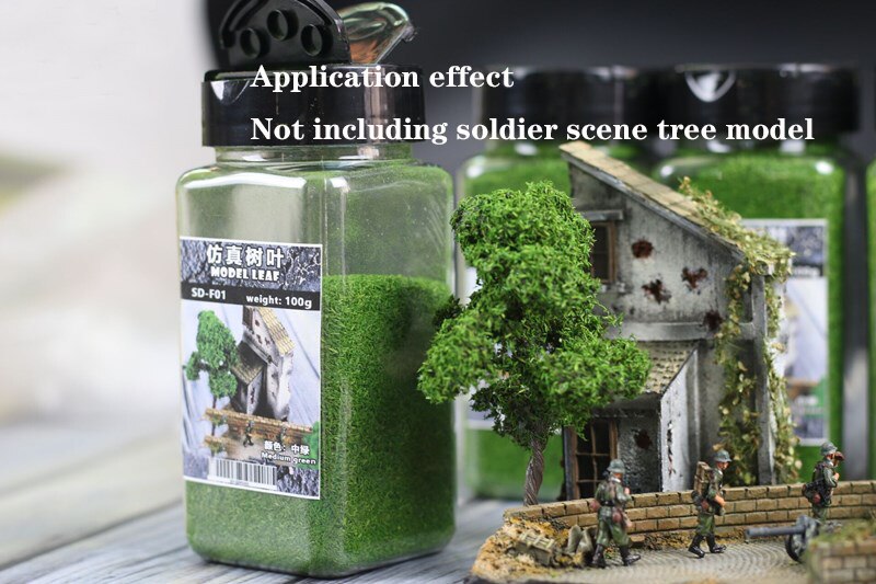 Miniaturization model Long leaf simulation leaf model Scene sand table model tree powder Hand made DIY materials