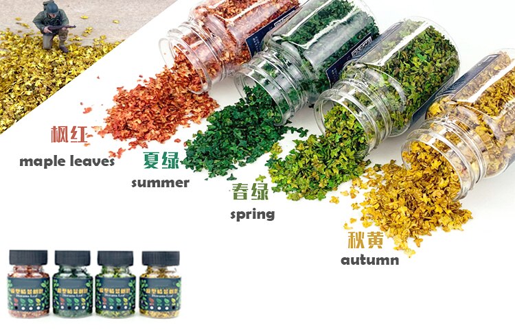 1: 35 1:43 model scenario leaf litter miniature scenario DIY plant landscaping Platform soldier sand table