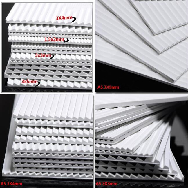miniature ABS step sheet Various specifications DIY sand table material Architectural model A5 Roof slab staircase