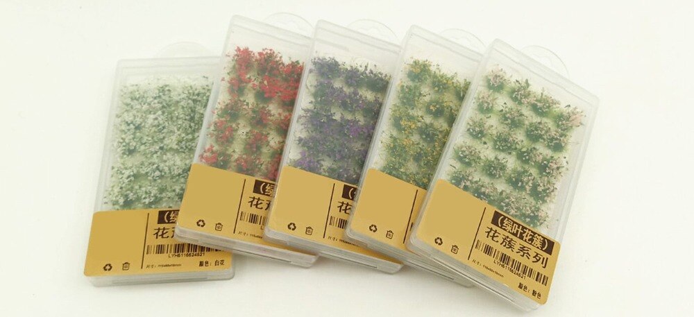 miniature Flower cluster vegetation Simulation flowers Military Model Scenario DIY material for train sand table