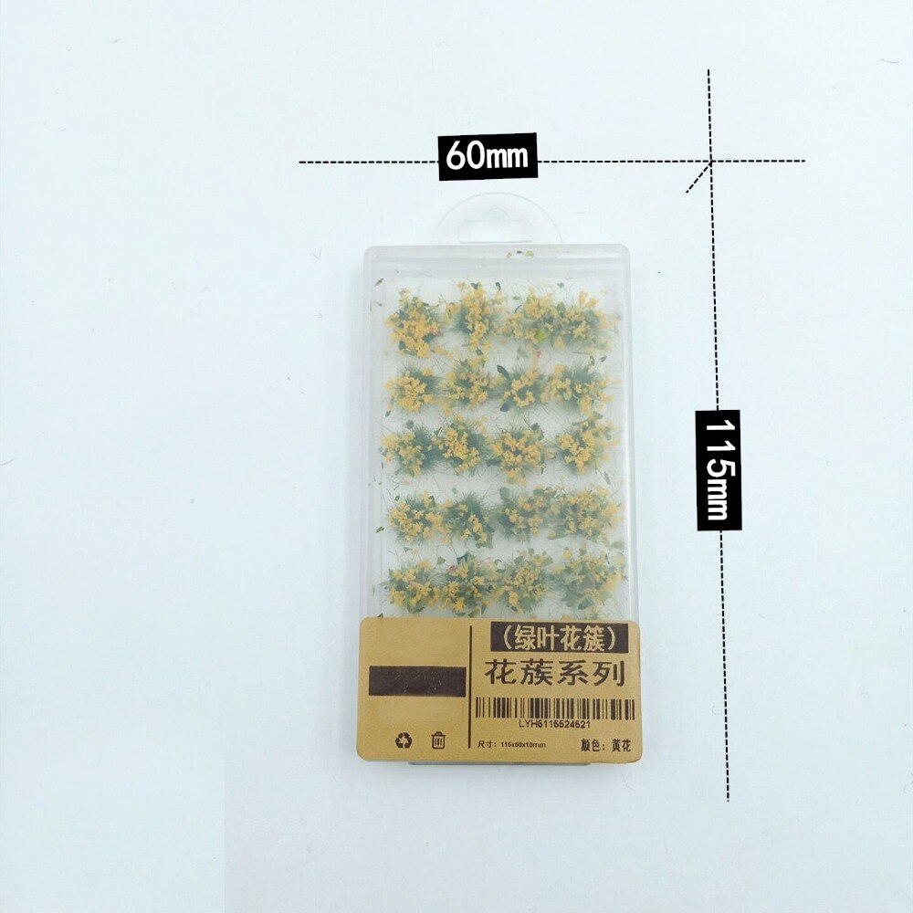 miniature Flower cluster vegetation Simulation flowers Military Model Scenario DIY material for train sand table
