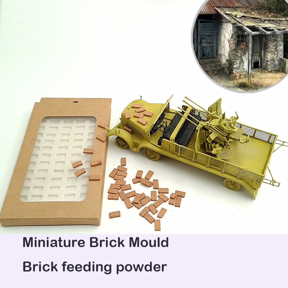 1:35 Brick mold Silica Gel Mould for Simulating Long Brick Situational Sand Table Making DIY Material 1/35 scale toys Scenario