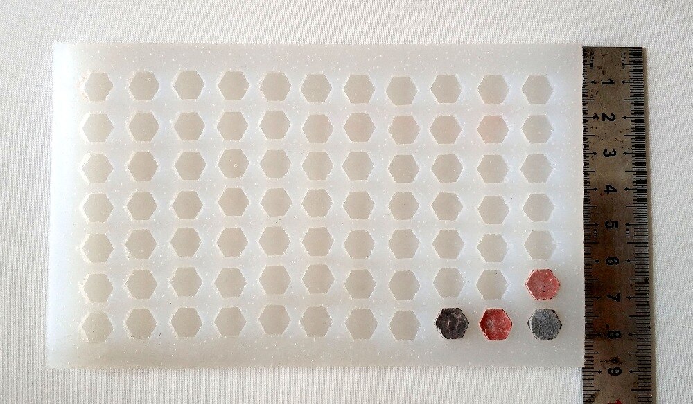 miniature 1:35 Brick mould Simulated hexagonal brick Silicone mold Situational Sand Table Making Diy Material