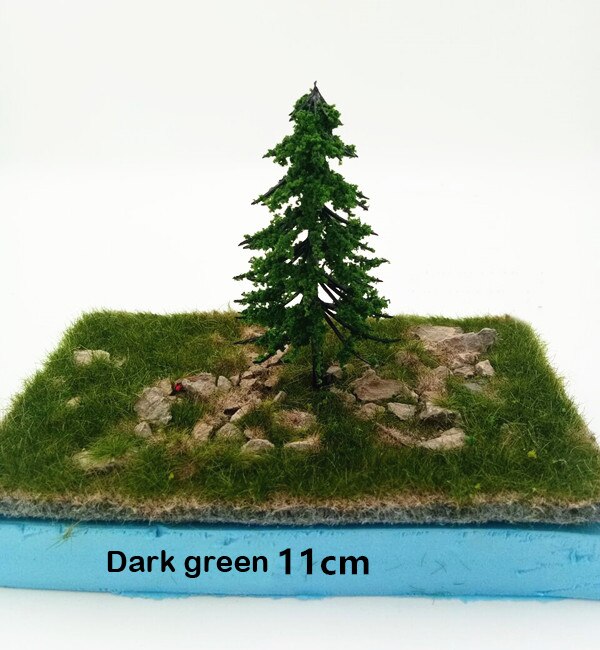 Simulation Model Tree Miniature pine vegetation Train railway Tree Model Military Scene DIY material tree 2pcs scenario model